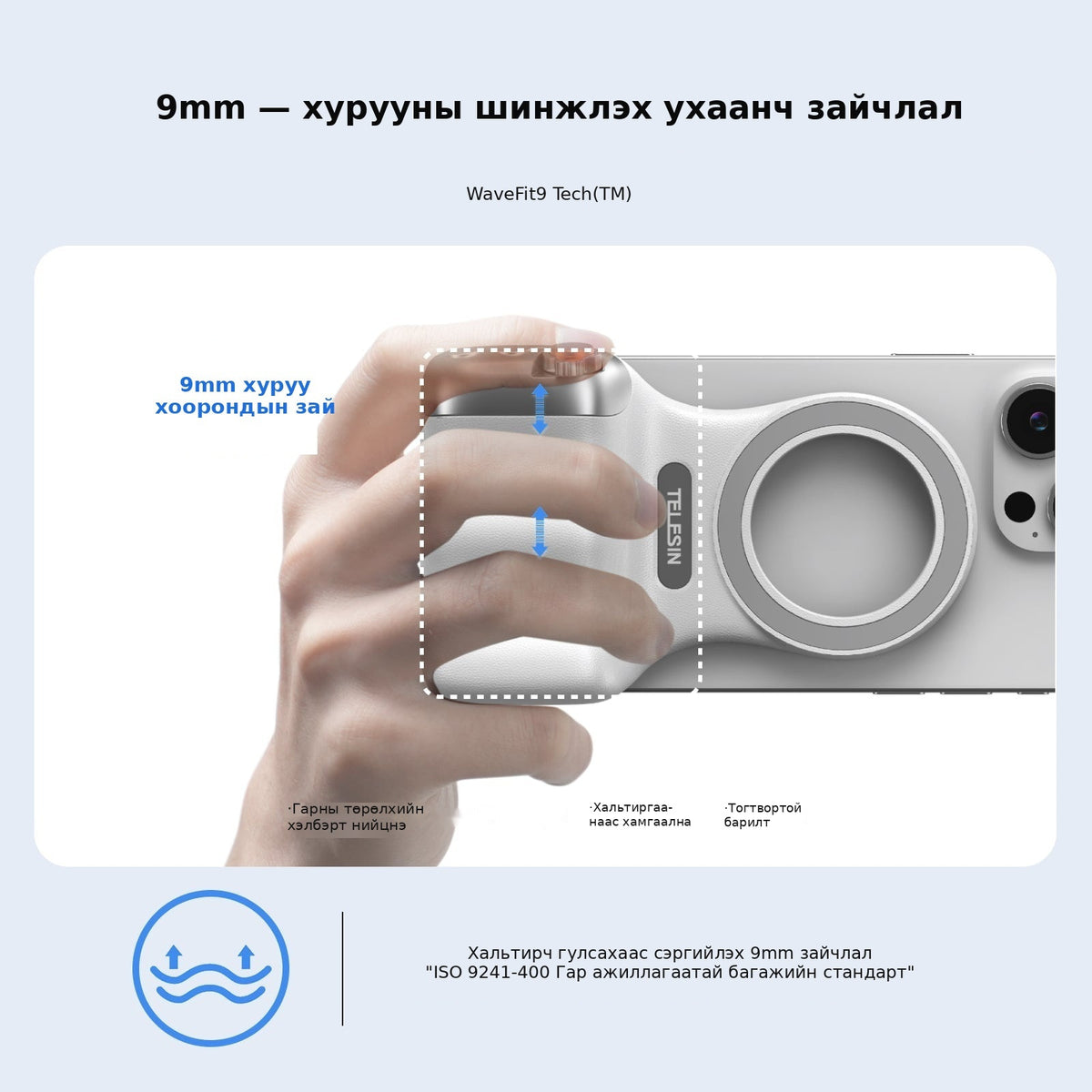 Telesin Fun Shot Magnetic Grip Kit For Phone