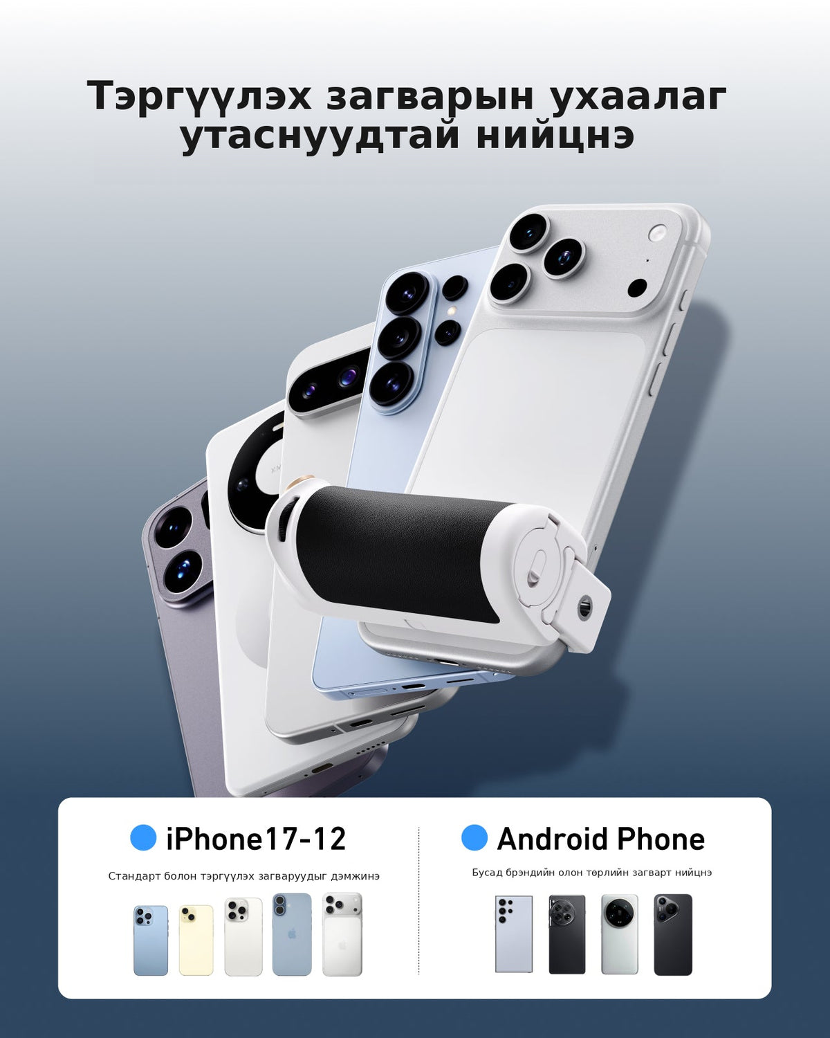iPhone 17–12 болон Android утастай нийцнэ